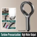 Handheld ring shower head titanium grey bathroom pressurized water saving nozzle - Annular Shower Head / Gray