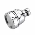360° swivel kitchen faucet aerator 3-mode pressurized water saving nozzle spray head - Three Gears Short / Silver