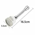 Kitchen faucet extender, 360 degree swivel dual-mode splash-proof aerator, standard long. - Three Gears Hose / White