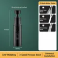 Kitchen faucet extender aerator, 720 degree universal swivel, 3 water flow modes, black finish. - Three-Gear Flushing Square Model / Black