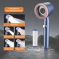 Handheld shower head set with brush multi-mode booster bath filtering shower sprayer blue - Soft Brush Pressurized Shower Head / Premium Blue