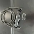 Replacement bidet toilet sprayer set with flexible metal hose and holder for bathroom cleaning. - Square Spray Gun + Hose + Bracket (Transparent Bag)