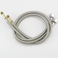 Stainless steel braided flexible water supply hose for bathroom faucet and kitchen sink. - Hot and Cold Pipes