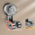 Grauguss Saugnapf Duschkopfhalterung, verstellbare Duschhalterung fürs Badezimmer. - Verbesserte Piratenschnalle Saugnapf Duschhalter / Gunmetal