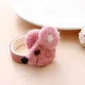 Cute wool felt mouse DIY accessory cartoon animal brooch hair clip decoration item. - Korean Pink