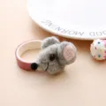 Grey felt mouse DIY accessory, cute plush brooch material for clothing and hats craft. - Gray