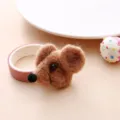 Cute wool felt mouse brooch DIY accessory cartoon animal hair clip clothing decoration material - Khaki