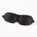 Masque de sommeil 3D noir avec sangle reglable pour un blocage de lumiere confortable. - Noir (Avec Boucle de Réglage)