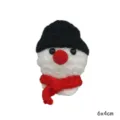 Cute handmade knit snowman Christmas brooch wool festive gift accessory size 6x4cm - Snowman