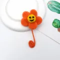 Handgemaakte vilt bloem smiley DIY materiaal oranje madeliefje haaraccessoire knutsel - Oranje