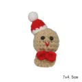 Christmas crochet Santa brooch handmade cute winter holiday bouquet decoration accessory - Gingerbread Man