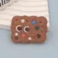 Handgemachte Wollfilz Keks Brosche süße DIY Cookie Basteln Zubehör mit bunten Punkten Dekoration. - Quadratische lustige Cookies