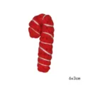 Red and white crochet candy cane ornament, handmade Christmas tree decor, cute festive accessory - Candy Cane Red