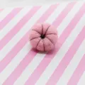 Cute pink wool felt pumpkin DIY accessory, perfect for children's hair accessories. - Light Pink
