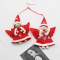 Christmas angel doll hanging ornament red felt cute Xmas tree holiday party decoration - D321-814
