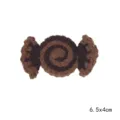 Handmade crochet candy knit brooch hair accessory Christmas bouquet DIY decoration item - Brown Candy