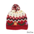 Gorro de punto de lana hecho a mano en Nepal con borla colorida y flores étnicas bordadas. - Estilo bordado 4