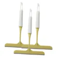 Mini silicone window squeegee and bathroom countertop glass cleaning tool with hanging rope - 3 Pieces/Pack / Forsythia Yellow