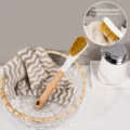 Versatile cleaning brush with wooden handle, soft bristles for home shoe and fabric care. - Shoe Brush / Brown