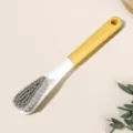 Multifunctional cleaning brush with yellow handle and soft bristles for household bed sofa - Shoe Brush / Yellow