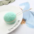 Handmade wool felt macaron pendant cute bag charm Christmas tree hanging decoration. - Fruit Green
