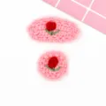 Handmade crochet tulip brooch cute pink knitted flower pin fashion women accessories - Long Tulip / Pink
