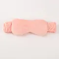 Rosa felpa 2 en 1 diadema y antifaz para dormir de terciopelo suave cómodo para viaje - Dorado Rosa / Diadema máscara doble propósito