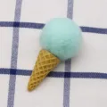 Ice cream cone felt ball DIY accessory variant, large size craft material for hair bows and decoration. - Fruit Green
