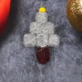 Christmas felt tree pendant wool craft holiday tree decoration cute festive ornament - Light Gray