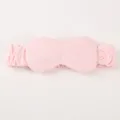Suave diadema y antifaz de felpa rosa 2 en 1, ideal para limpieza facial y viajes. - Rosa / Diadema máscara doble propósito