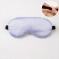 Purple silk sleep mask with adjustable strap soft breathable shading eye mask for sleeping nap time - Adjustable Elastic / Light Blue