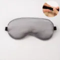 Adjustable silk sleep mask breathable shading gray sleeping eye mask for travel and night rest - Adjustable Elastic / Gray