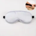 Adjustable silk sleep mask for comfortable blocking light during travel, nap or night sleep. - Adjustable Elastic / Silver