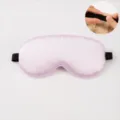 Premium silk sleep mask in light purple with adjustable elastic strap for comfortable sleeping. - Adjustable Elastic / Light Purple