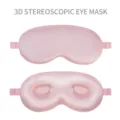 Rosa 3D Seide Schlafmaske, atmungsaktive Verdunkelung Augenmaske für Reisen, Mittagsschlaf. - Rosa