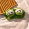 Süße Plüsch Frosch Schlafmaske, weiche bequeme Cartoon Augenmaske für erholsamen Schlaf. - Trauriger Frosch / Einzelne Augenmaske