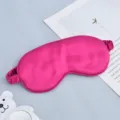 Hot pink silk sleep mask with elastic band, soft satin eye mask for travel and sleeping. - Rose Red