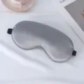 Mascherina per dormire in seta grigia con fascia regolabile maschera occhi anti-luce morbida - Grigio