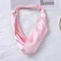 Rosa Satin Haarreif breit für Damen, weiches Haarband für Make-up, Gesichtswaschen und Alltag Styling. - Rosa