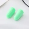 Green memory foam earplugs for sleeping and noise reduction, comfortable soft acoustic plugs. - OPP Bag / Light Green