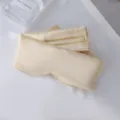 Mascarilla de sueño de seda de imitación, suave transpirable cómoda opaca para viaje. - Dorado