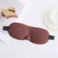 3D geformte Schlaf Augenmaske atmungsaktive Verdunkelung Augenklappe fuer Reise und Schlaf - Kaffeebraun