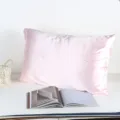 Federe per cuscini in seta sintetica tinta unita, morbida e liscia busta cover. - 72cm*47cm / Rosa chiaro