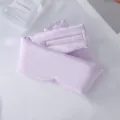 Máscara de ojos de seda sintética morado claro, opaca, transpirable y cómoda. - Violeta Claro