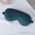 Dunkelgrüne Seiden-Schlafmaske, weiche Satin-Augenmaske mit verstellbarem Riemen für Komfort. - Dunkelgrün
