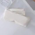 Cómodo antifaz de seda sintética para dormir, transpirable y opaco para viajes y descanso. - Albaricoque