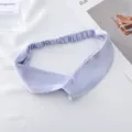 Light purple satin twist headband for women, comfortable elastic hair band for daily chic styling. - Pale Blue