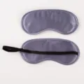 Solid color satin sleep mask breathable shading eye cover for travel relaxation comfortable. - Gray
