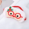 Christmas plush sleep eye mask cute cartoon Santa shading breathable soft sleeping eye cover - Fluffy Mrs. Claus