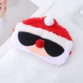Christmas Santa plush sleep eye mask cute cartoon shading breathable nap mask soft comfy - Sunglasses Santa